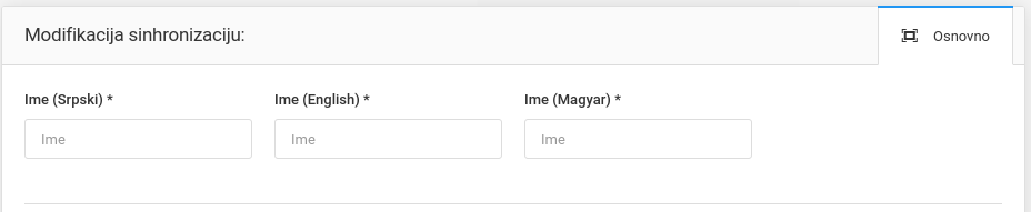 Opšta podešavanja za svaku sinhronizaciju
