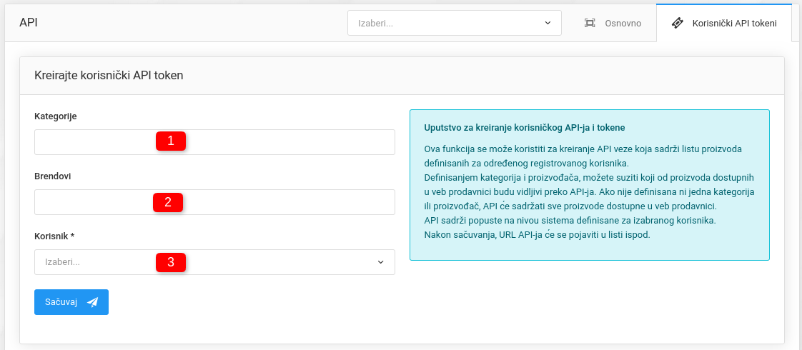 API proizvod listing