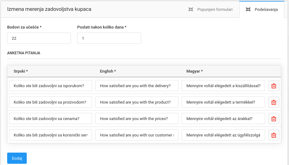 Merenje zadovoljstva kupaca
