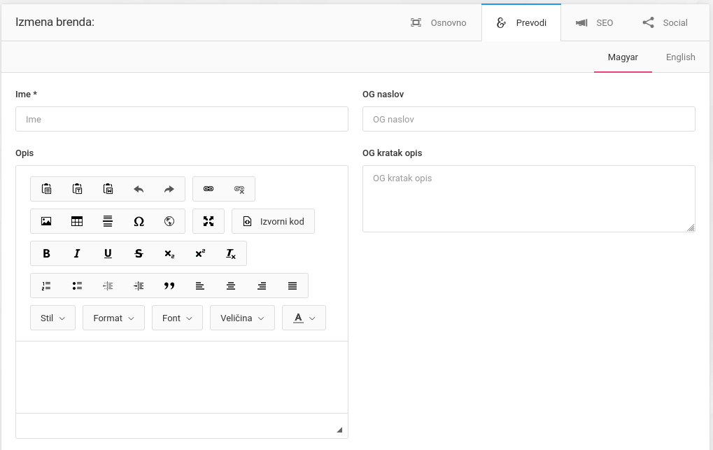 Brendovi i njihovo uređivanje