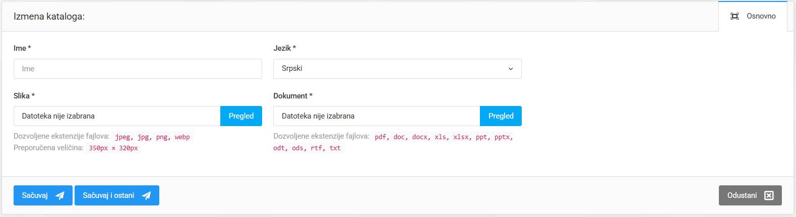 Katalozi i upravljanje